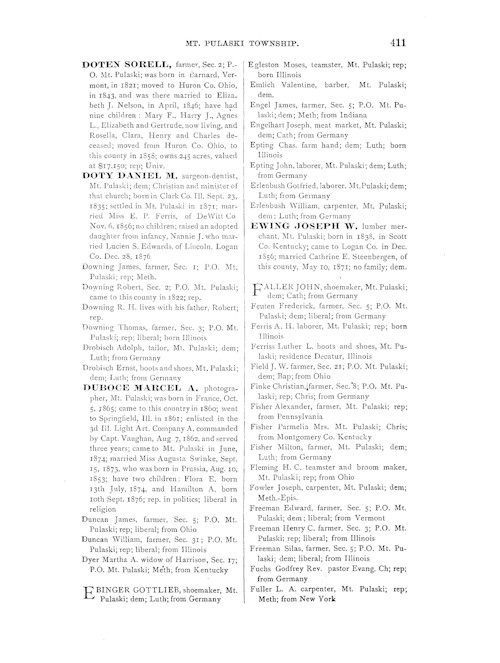 County Directory for Genealogy